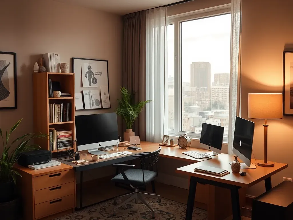 ergonomiczne biuro w domu